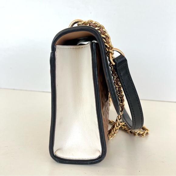 TORY BURCH Fleming Small Quilted Multi Colorblock Leather Crossbody Shoulder Bag - Picture 6 of 15